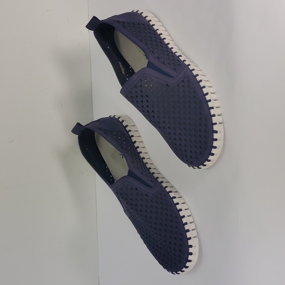 ILSE JACOBSEN TULIP 140 NAVY FLATS LOAFERS SHOES MEN'S 47 US 14